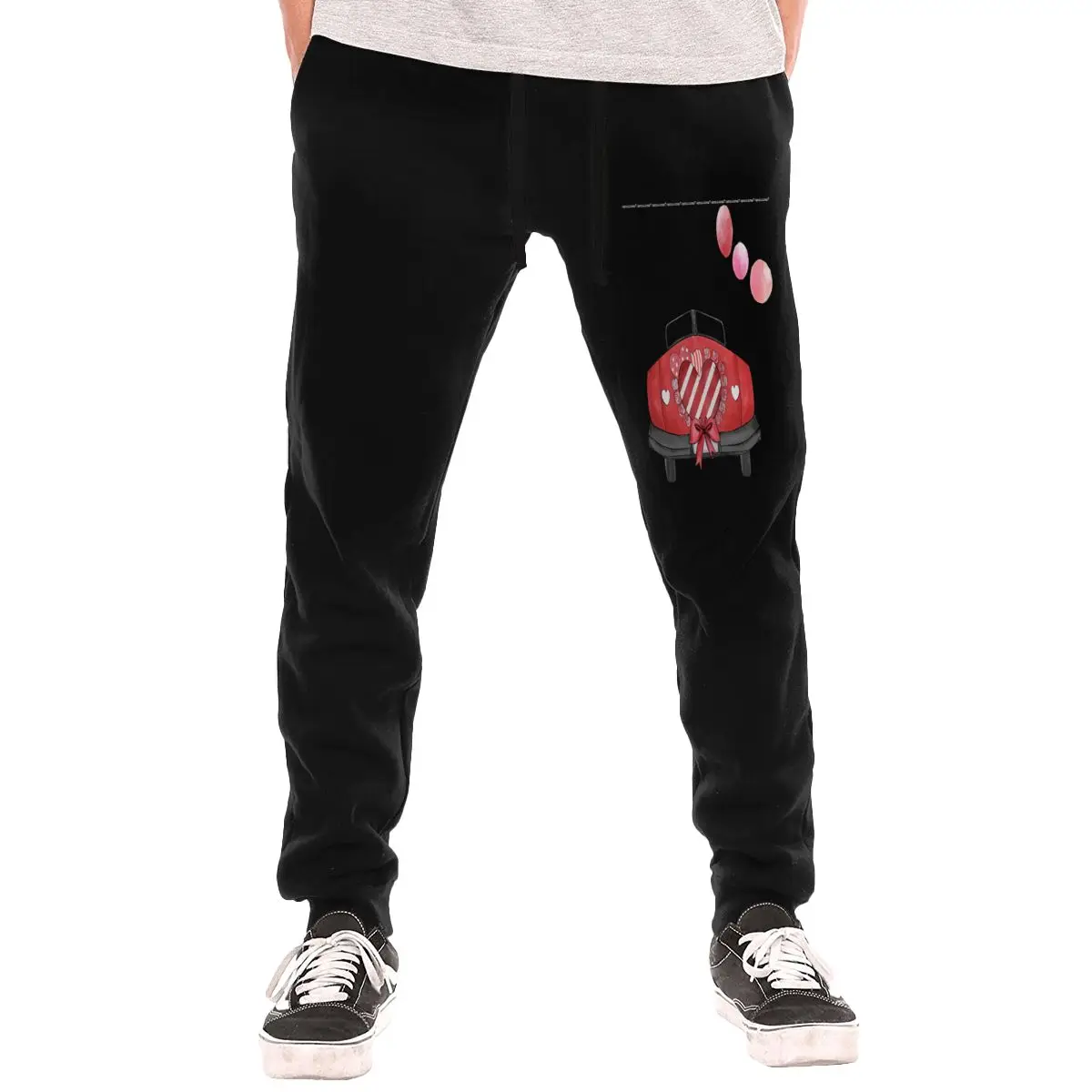 

Осенне-зимние мужские спортивные штаны с маленьким принтом, удобные и теплые, подходят для повседневной носки