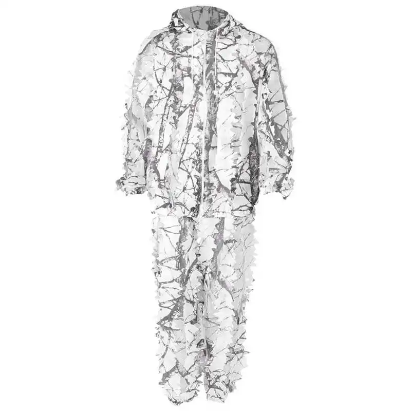 

1 set Vest Outdoor Clothing Snow Wild Camouflage Ghillie Suit Leaf Jackets and Pants Set for Hunting Tactic