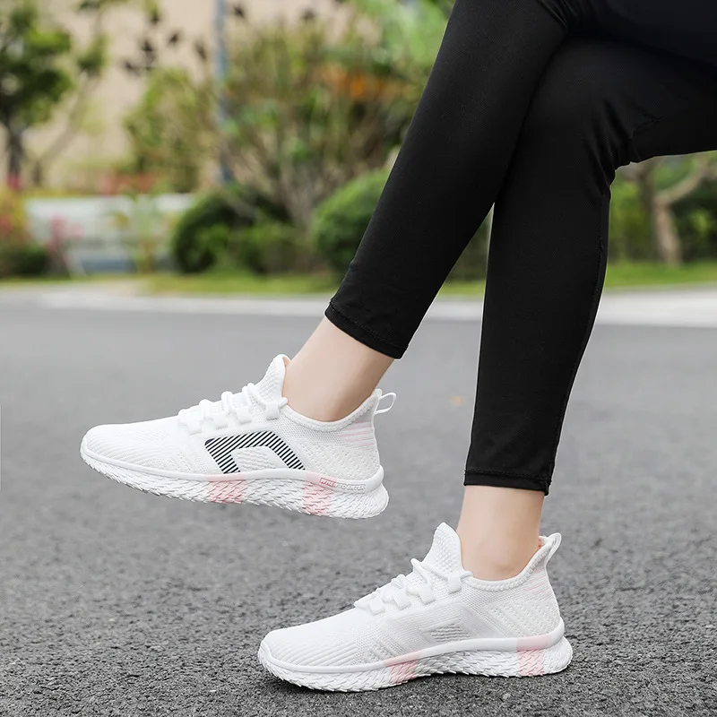 Women Running Shoes Fashion Casual Sneakers Air Mesh Lace Up Sport Shoes Comfortable Breathable Zapatillas Mujer Tennies shoes