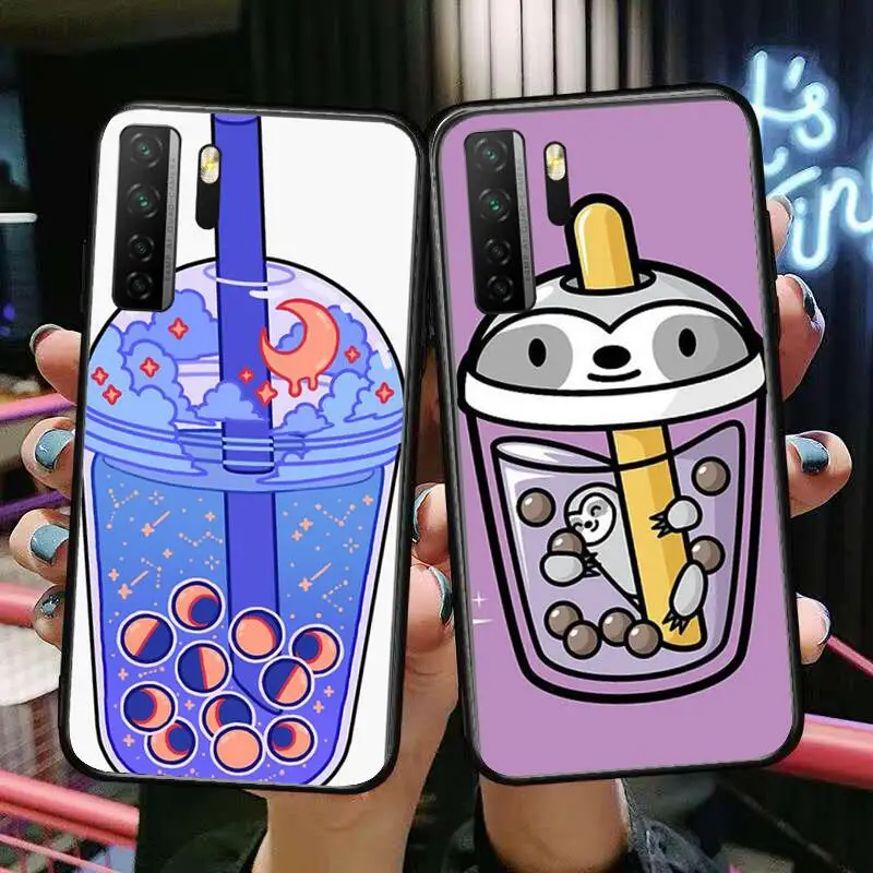 

HD-cute water cup Black Soft Cover The Pooh For Huawei Nova 8 7 6 SE 5T 7i 5i 5Z 5 4 4E 3 3i 3E 2i Pro Phone Case cases