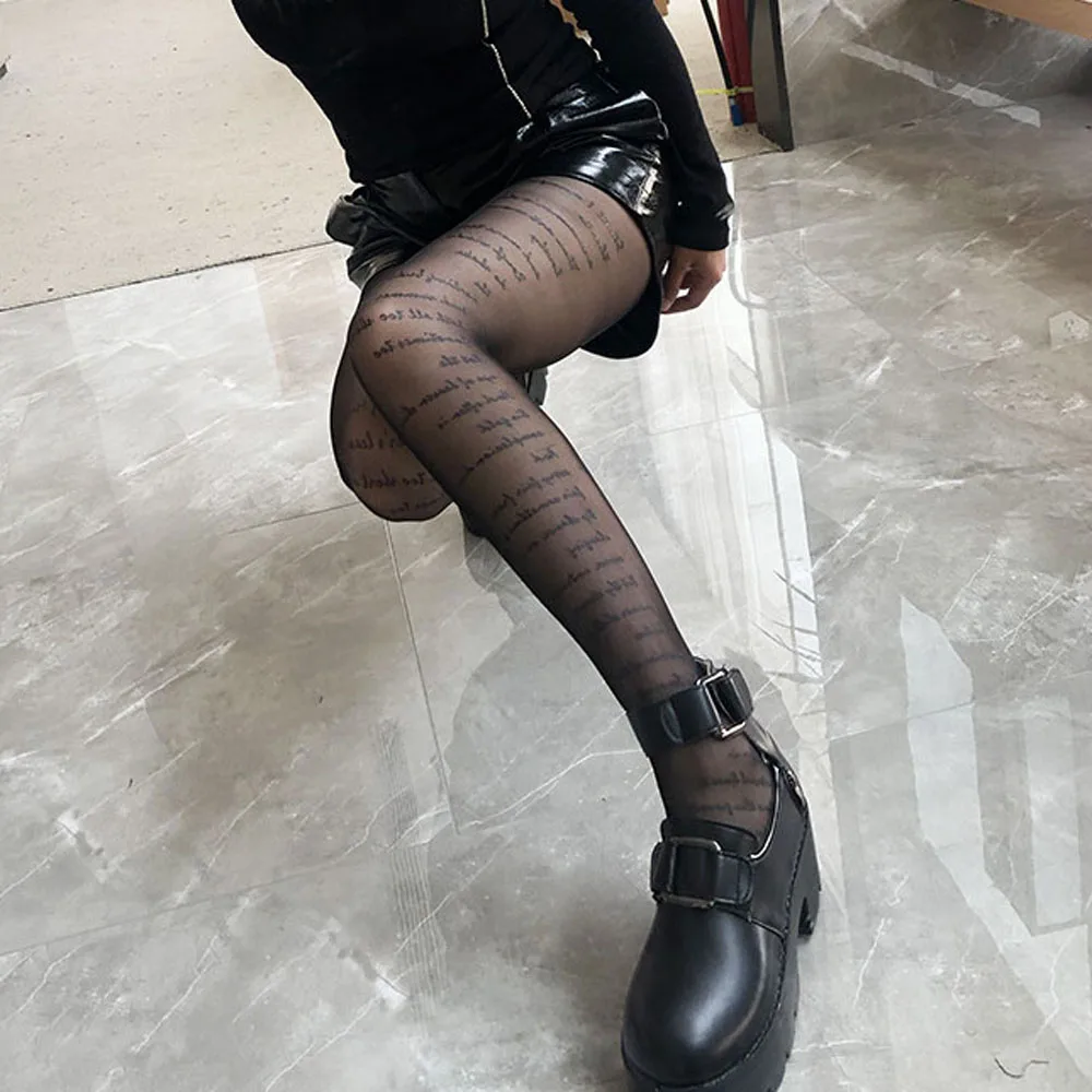 Подарочные сексуальные нейлоновые колготки с защитой от крючков и надписями