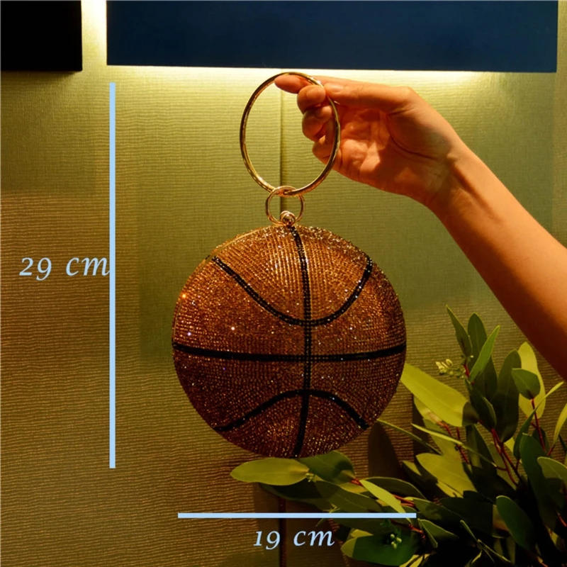 Stylish Women Basketball Handbag Evening Party Bridal Clutch Bag Prom Wedding