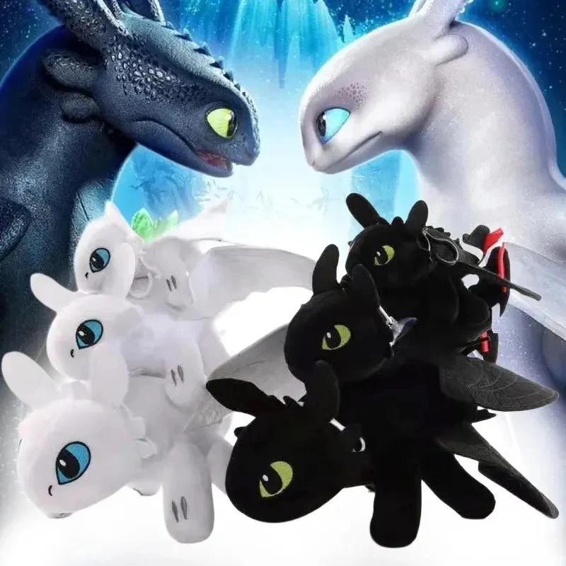 

Cute Toothless Toy How To Train Your Dragon Toy Anime Toothless Stuffed Doll for Kids Gift Soft Light Fury Stuffed Cushion Doll