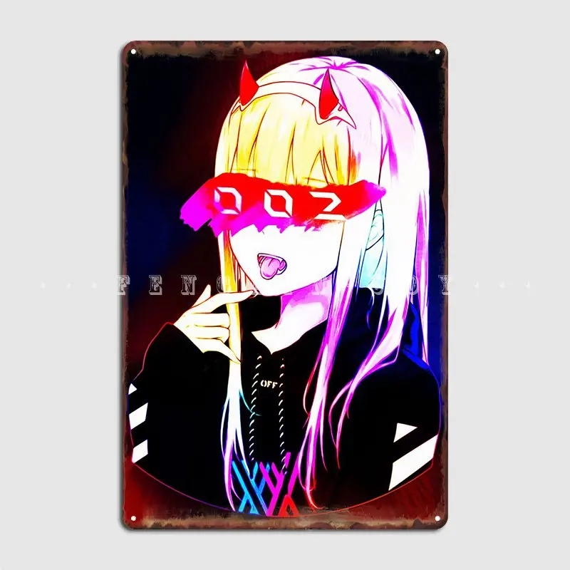 

Anime Darling Franxx 002 Poster Metal Plaque Funny Wall Decor Home Club Party Tin Sign Posters