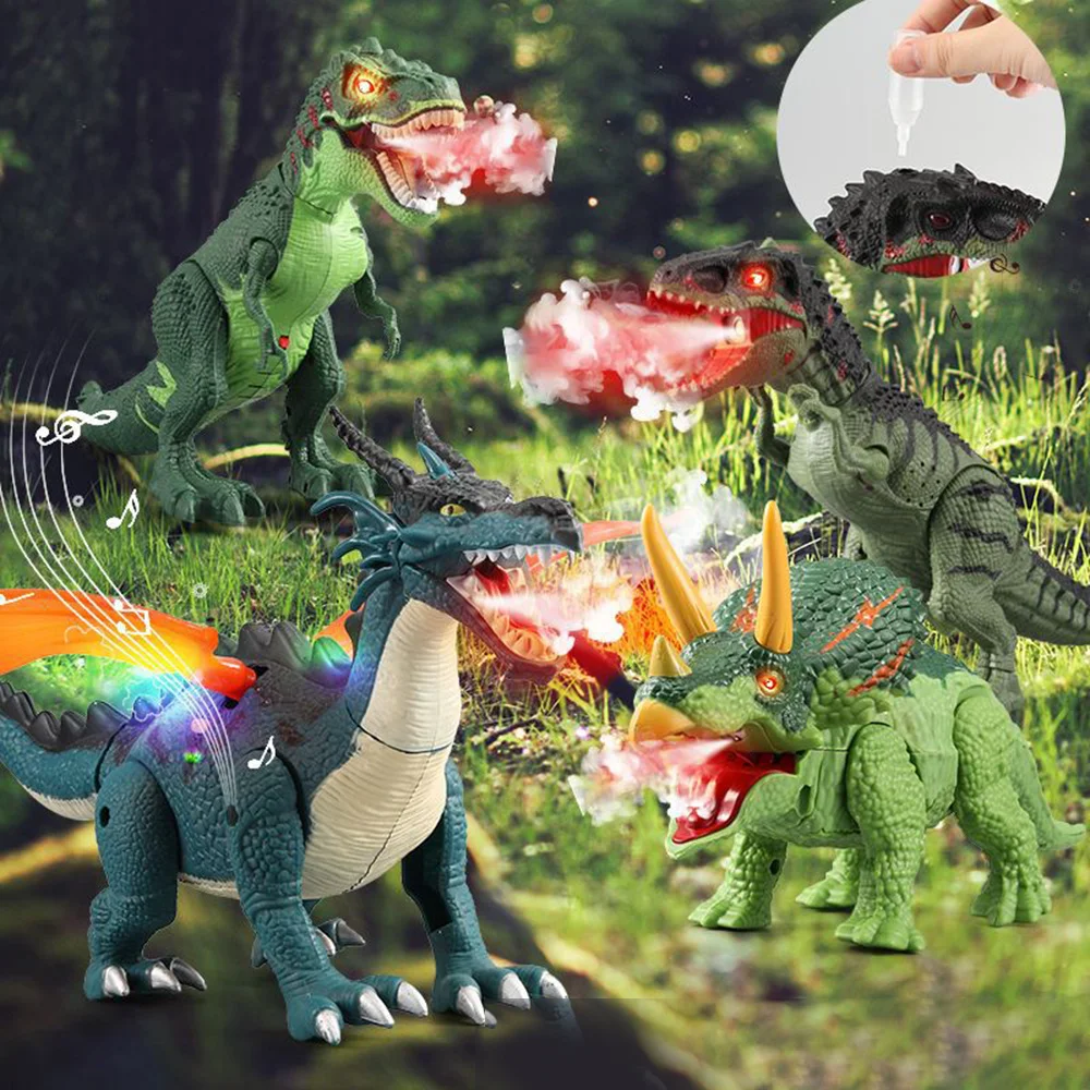 

Electric Toy Mechanical Dinosaurs Collection Model Toy with Light Music Gift Toy for Kids Toddlers Children's Cognition B99