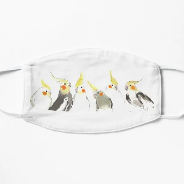 

Cockatiel Flat Printing Face Mask Cosplay Winter Unisex Washable Fashion Breath Windproof Cute Health Beauty Haze Dustproof
