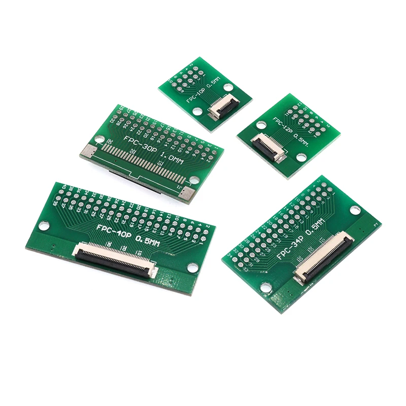 

1pcs FPC/FFC Flat Cable Transfer Plate is Directly Inserted DIY 0.5 mm Spacing Connector 6 8 10 12 20 24 30 40P