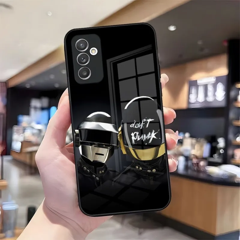 Rock Music Daft Punk Helmet Phone Case Glass Design For Samsung S23 S21 S22 S20 S30 S9 S10 FE Note 20 Pro Ultra Back Covers images - 6