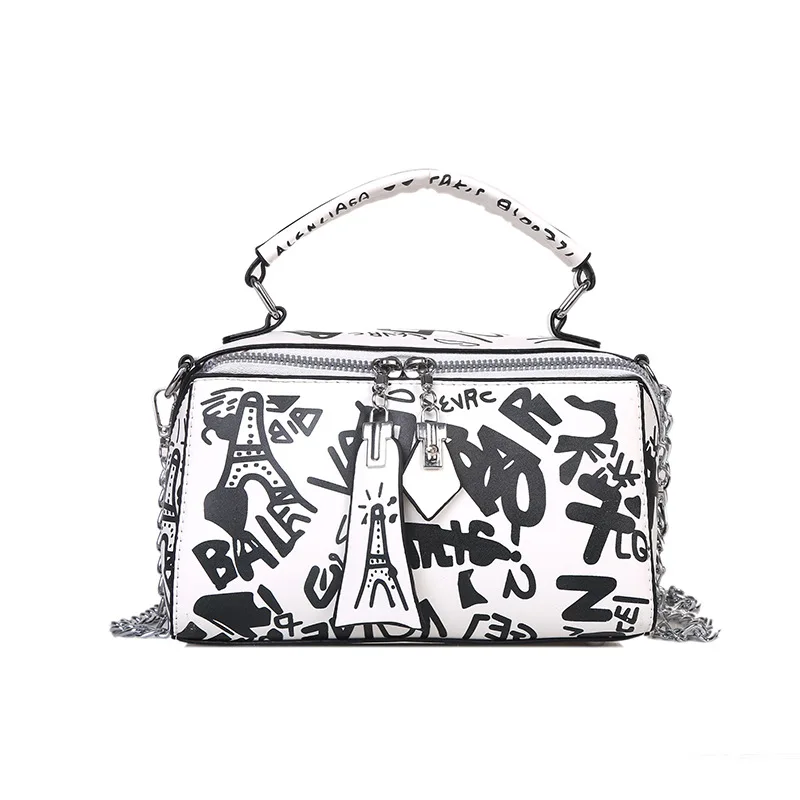 

Fashion Design Graffiti Crossbody Bags for Women Handbags Leather Shoulder Bags Women Bag Purse