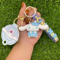 sanrio cinnamoroll pompom purin cartoon anime four seasons series keychain small pendant female cute school bag girls gifts
