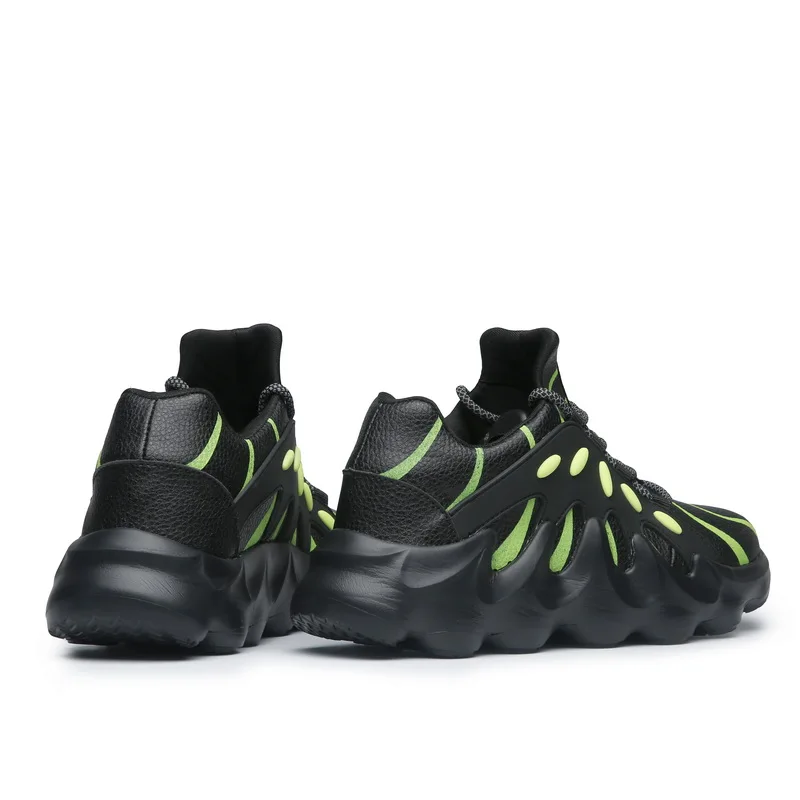 Fashion Running Shoes Men Soft Rubber Platform Casual Sport Sneakers Reflective Zapatillas Running Jogging Footwear