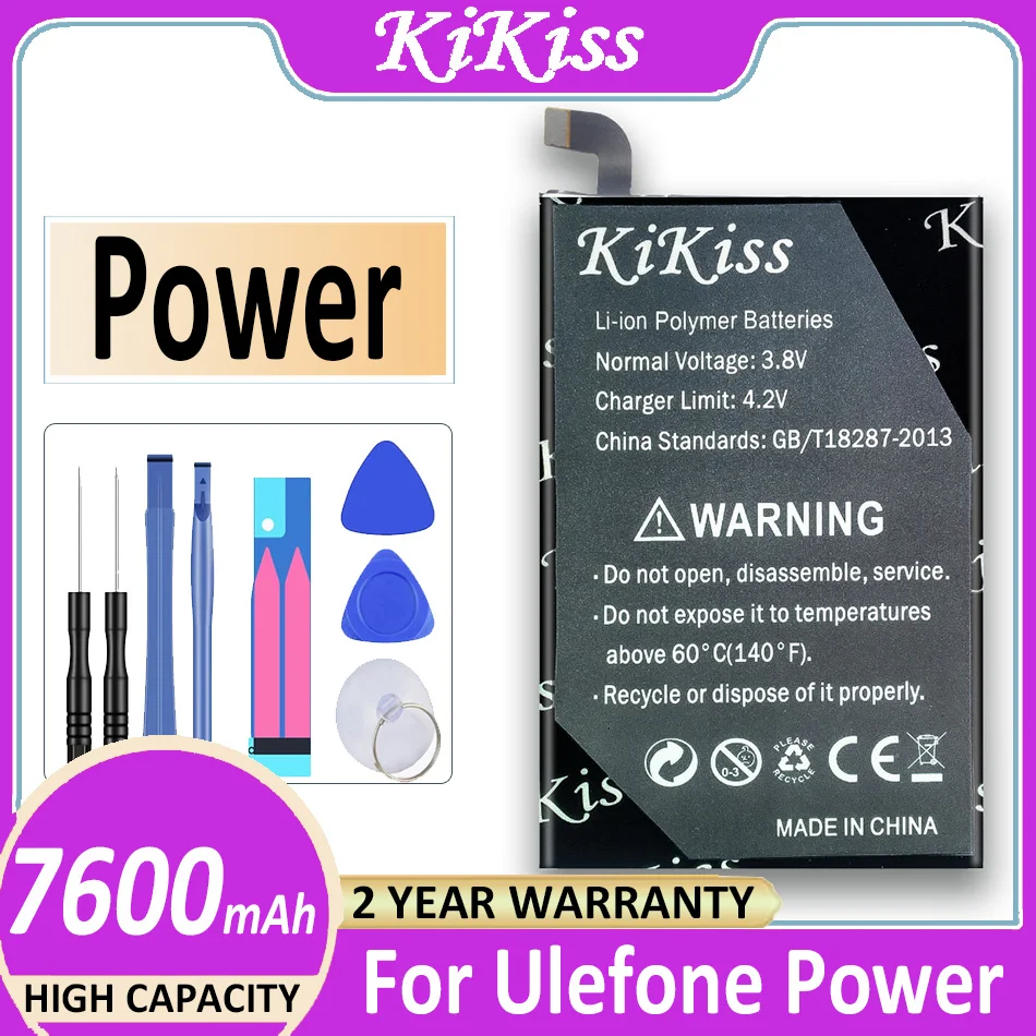 

7600mAh Battery For Ulefone Power Bateria + Free Tools