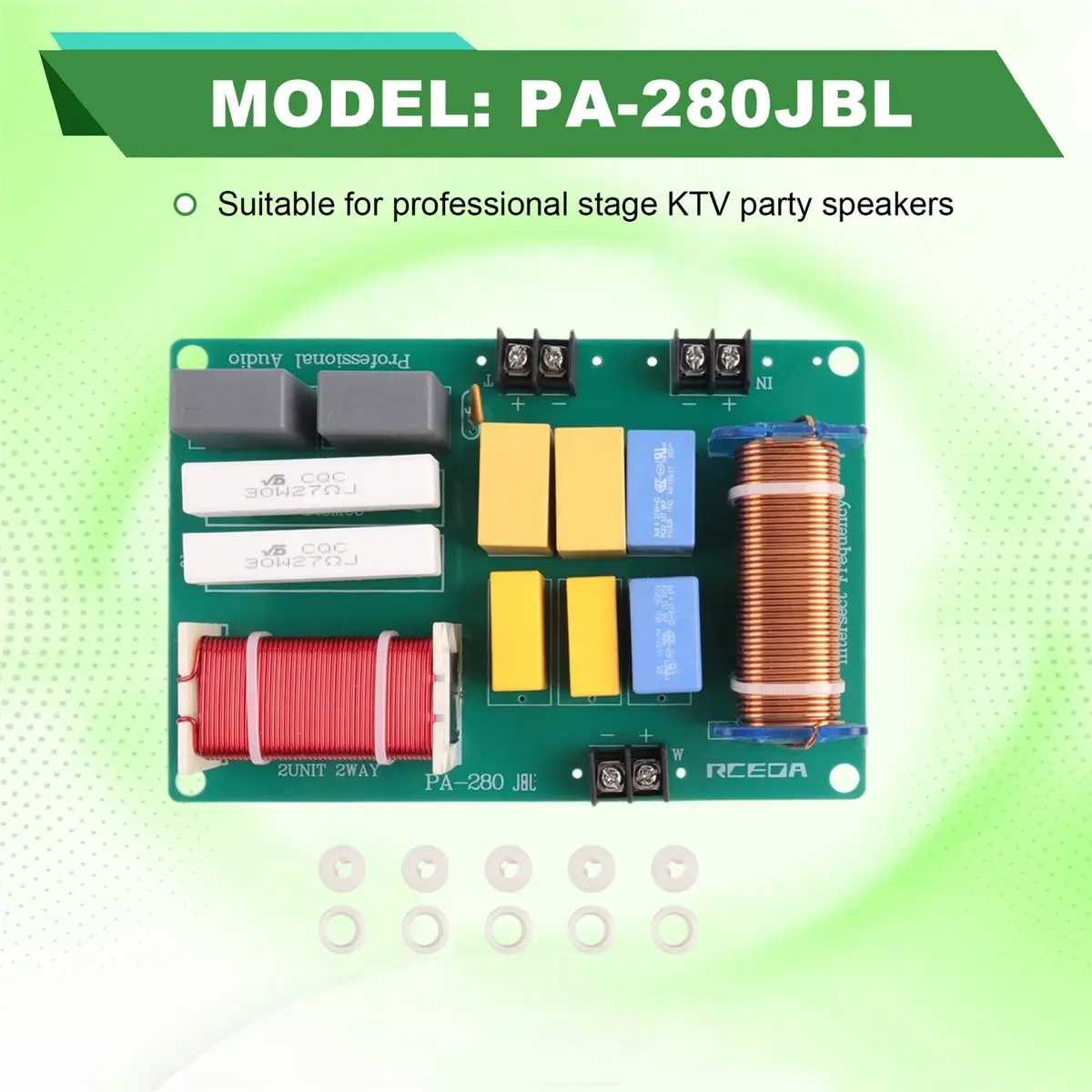 A64K 800W Твитер-вуферный динамик, 2-полосный кроссовер 2800Гц PA-280, разделитель для профессиональных сценических, караоке и в (art.: 3920dbe36dbe6) - 3920dbe36dbe6