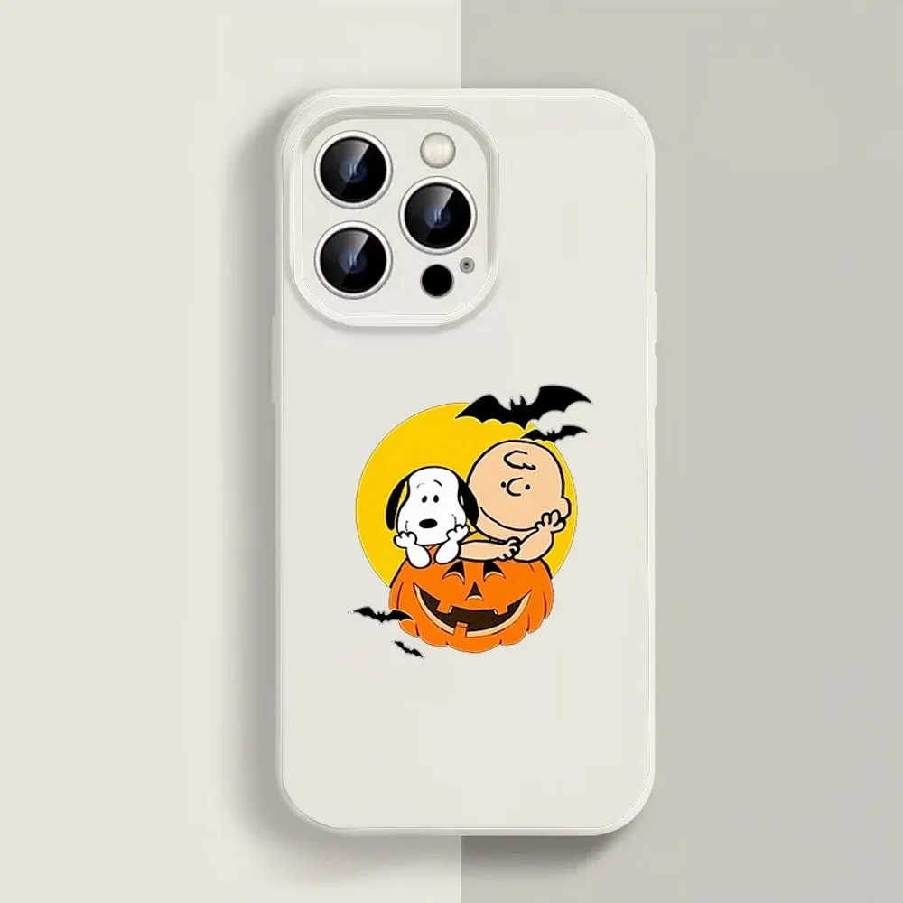 Cartoon S-Snoopy Phone Case For Iphone 11 13 14 15 16 Pro Max X Xr Xs Se2020 12mini White Cover