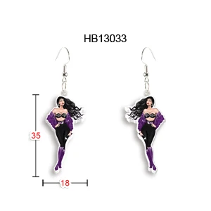 

Acrylic resin earrings Famous stars selena Long Dangle Drop Unique North America Animal Jewelry For Women Girls Kid Gift