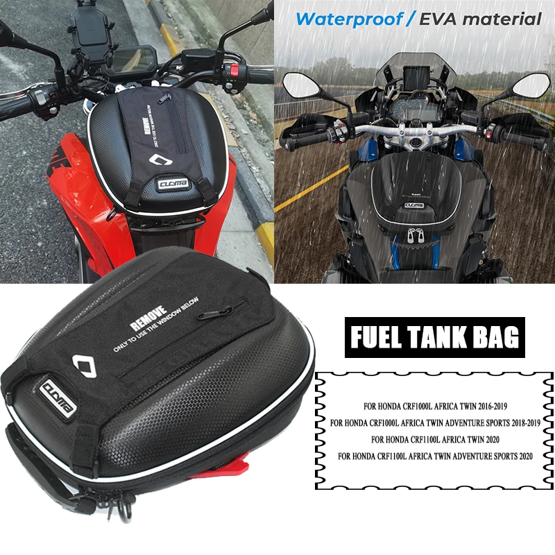 

For HONDA CRF1000L CRF1100L Africa Twin Adventure Sports / ADV Tank Bag Easy Lock Waterproof Big Navigation Window Saddle Bag