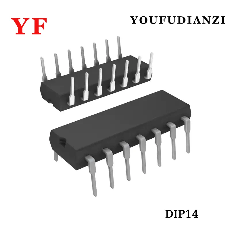

10 шт., новый и оригинальный вертикальный HD74LS02P DIP-14, 2 входа, четыре или логические чипы ворот