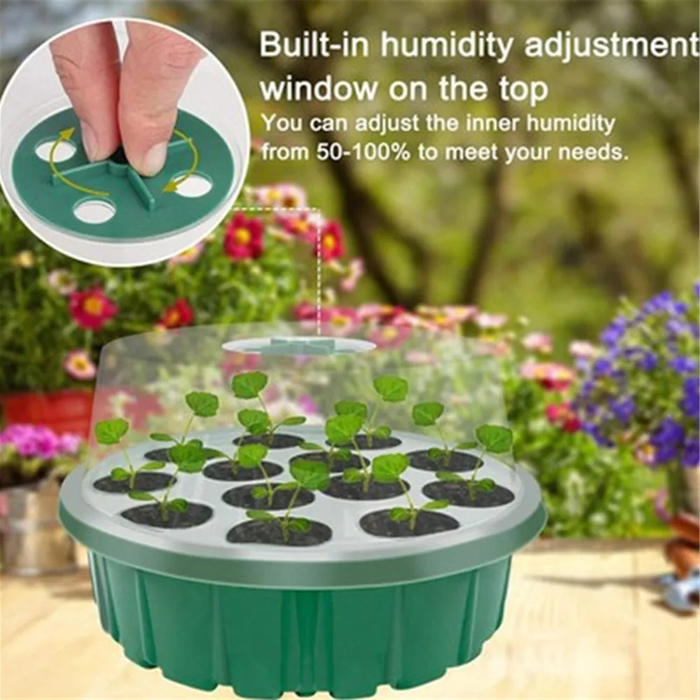 

Nursery Pots Plant Flower Pot Tray Greenhouse Growing Seed Sprout Hydroponic Tray 13 Holes Nursery Tray For Indoor Germinating