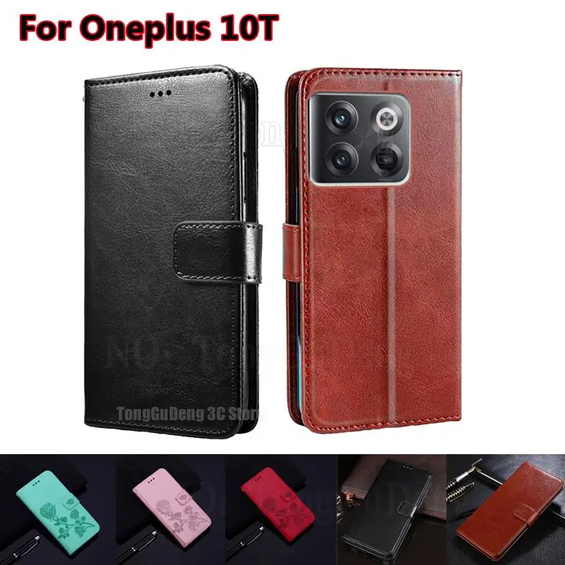 

For OnePlus 10T Phone Case For OnePlus 10 R Pro Ace Racing One Plus Nord 2T CE 2 Lite N20 5G Wallet Cover For Oneplus10T PGP110