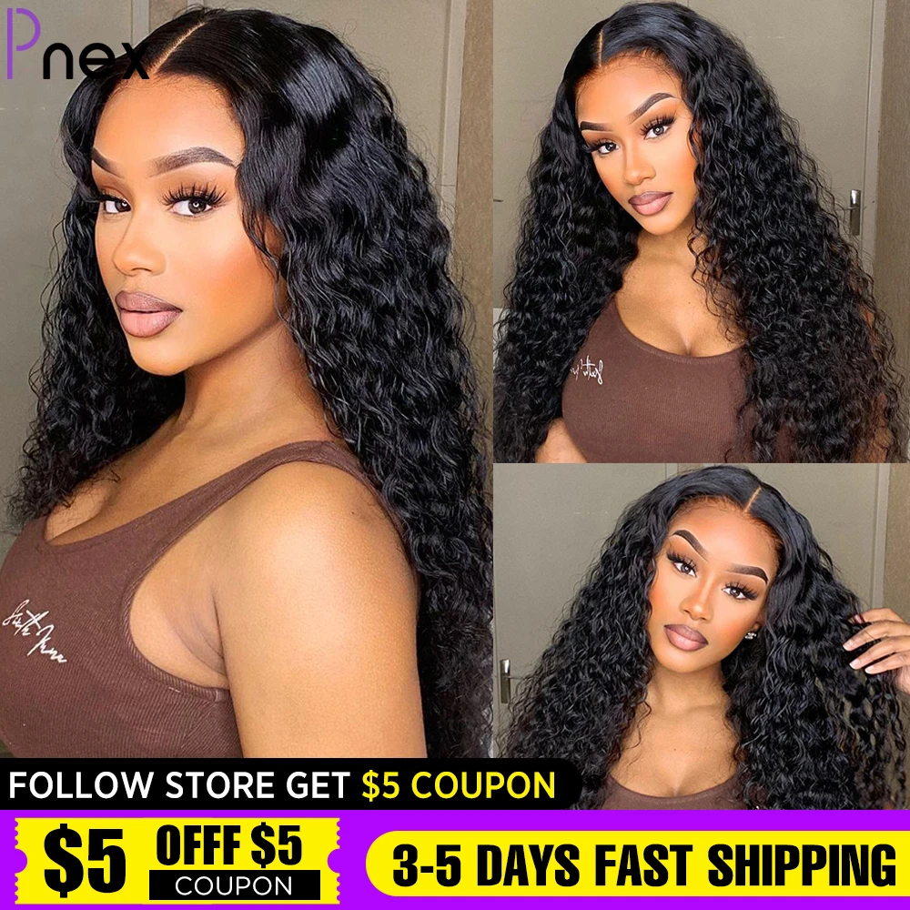 Jerry Curly Wave Closure Wig 5x5 4x4 HD Lace Closure Wig Deep Curly Human Hair Wigs For Women 30 Inch HD Transparent Lace Wig