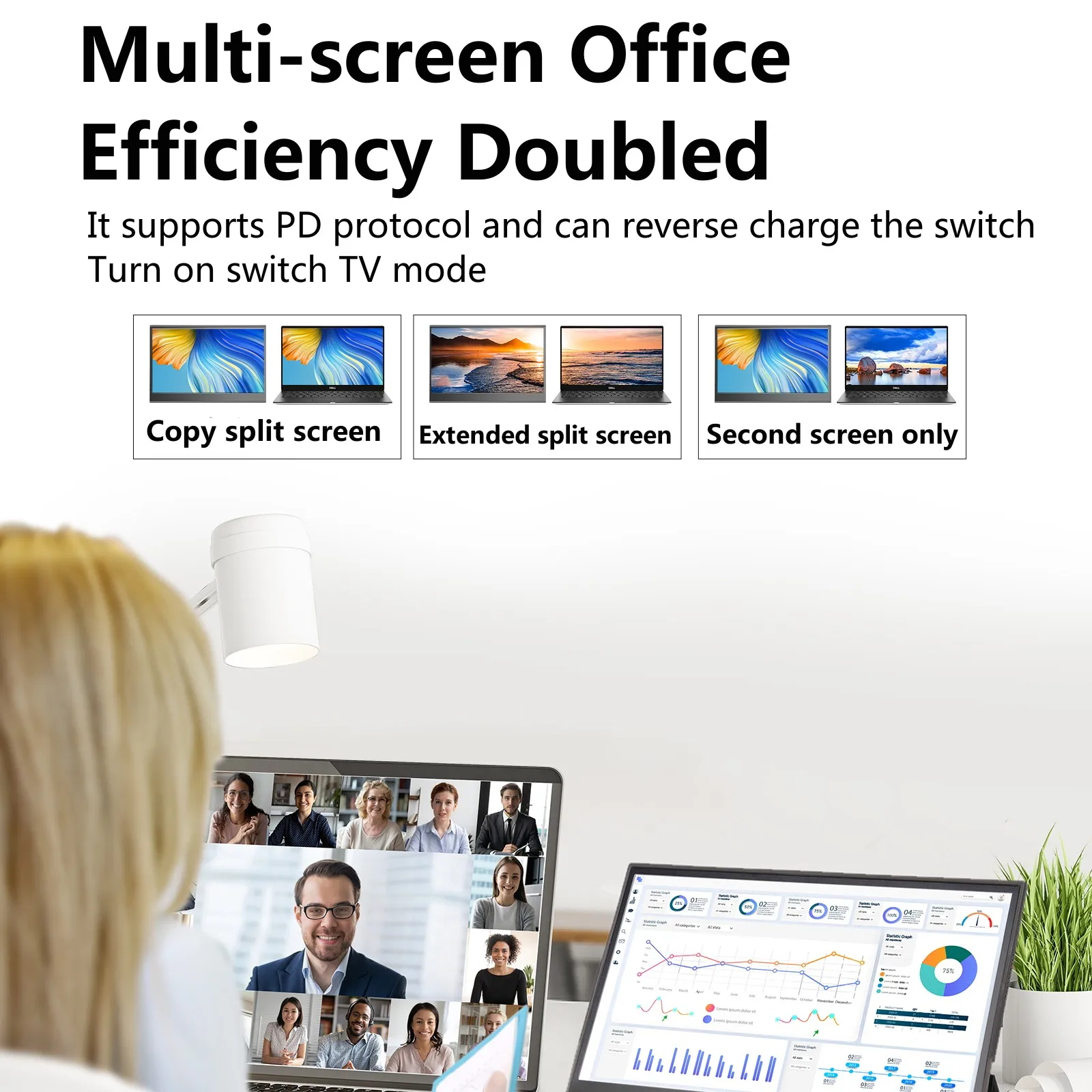 Фото 15,6 дюймовый ультратонкий портативный монитор Touch/Non Touch 1080P IPS HDR FHD игровой дисплей для PS4 переключатель телефон путешествия №2