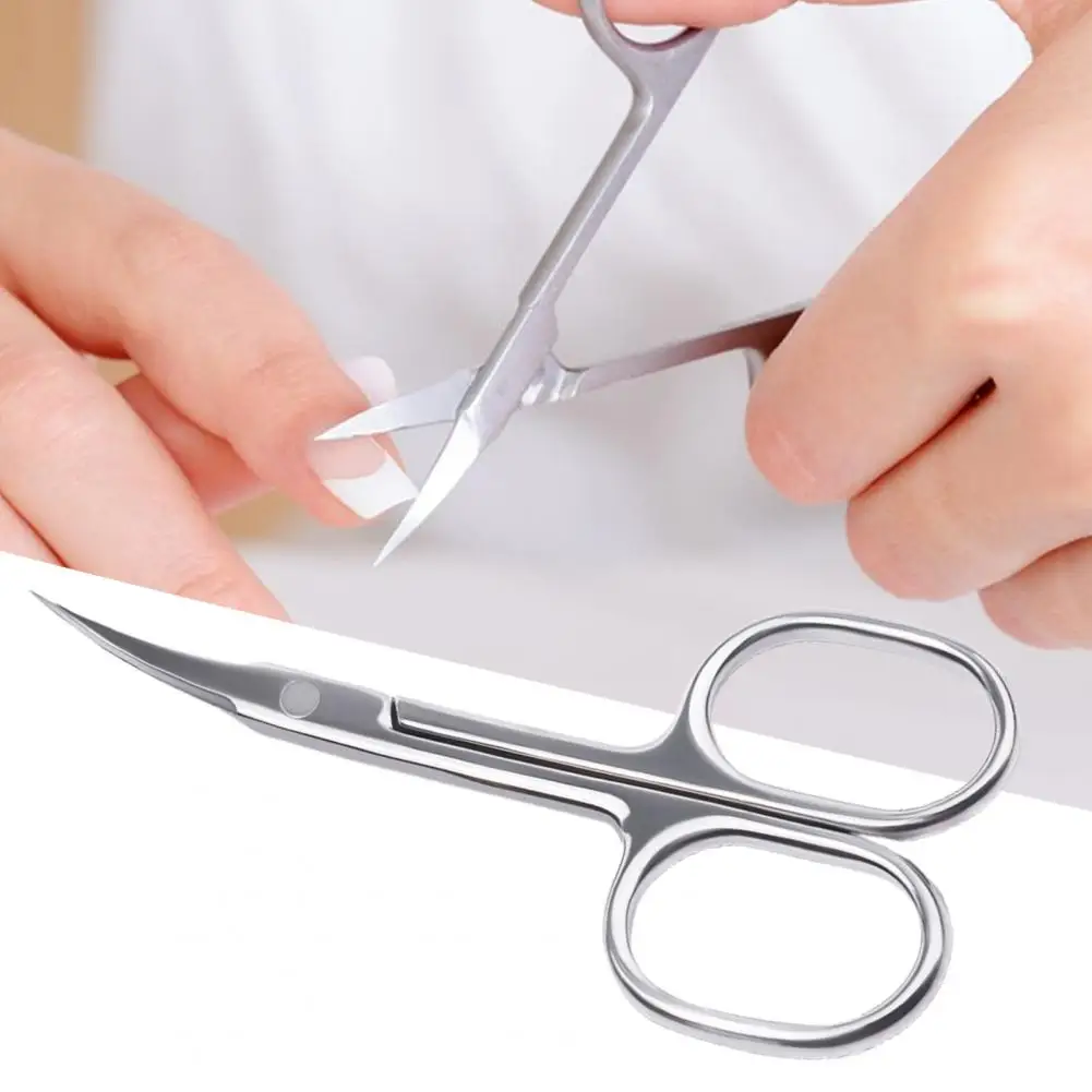 

Long Lifespan Useful Nail Cuticle Nippers Scissors Solid Curved Scissors Washable for Home