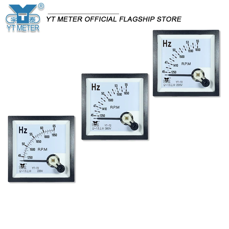Тахометр YT72 измеритель частоты со встроенным двойным дисплеем 45-65 Гц 45-55 100 в 110 В