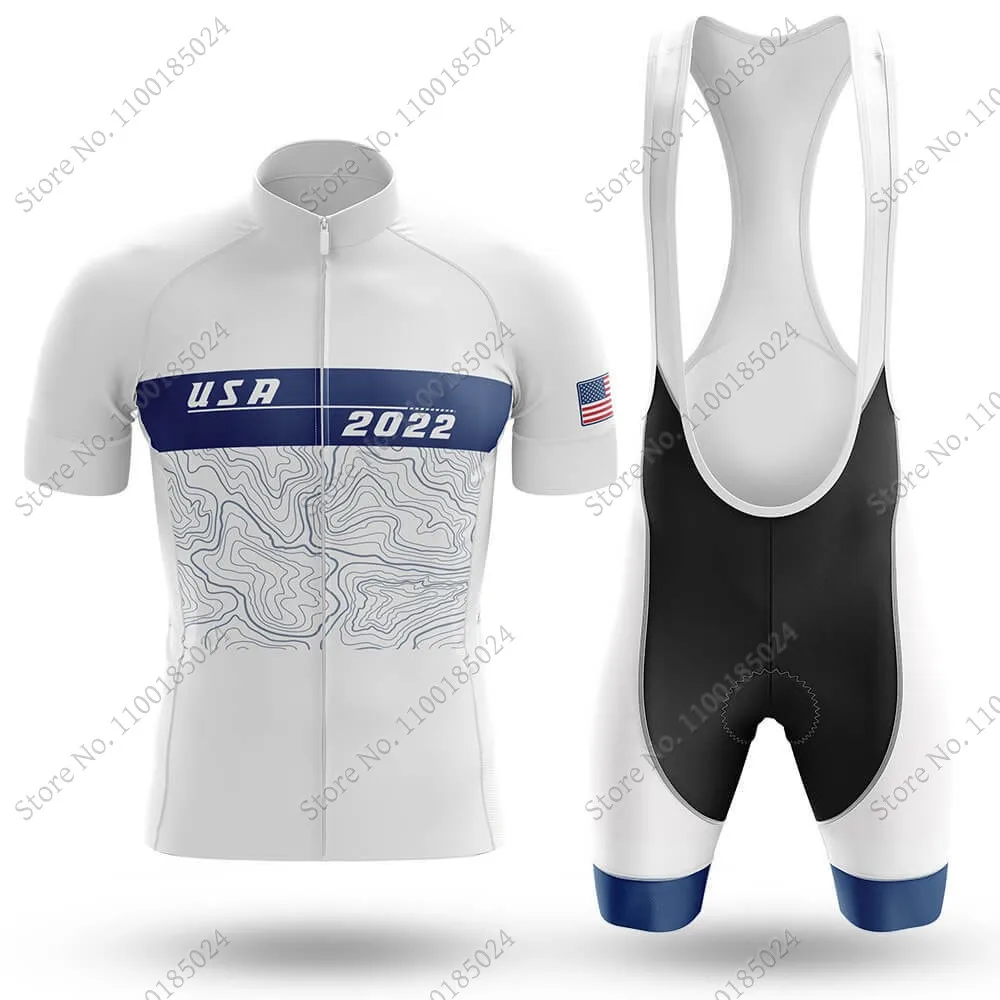 

Комплект одежды для велоспорта, белая футболка для национальной сборной США, 2022