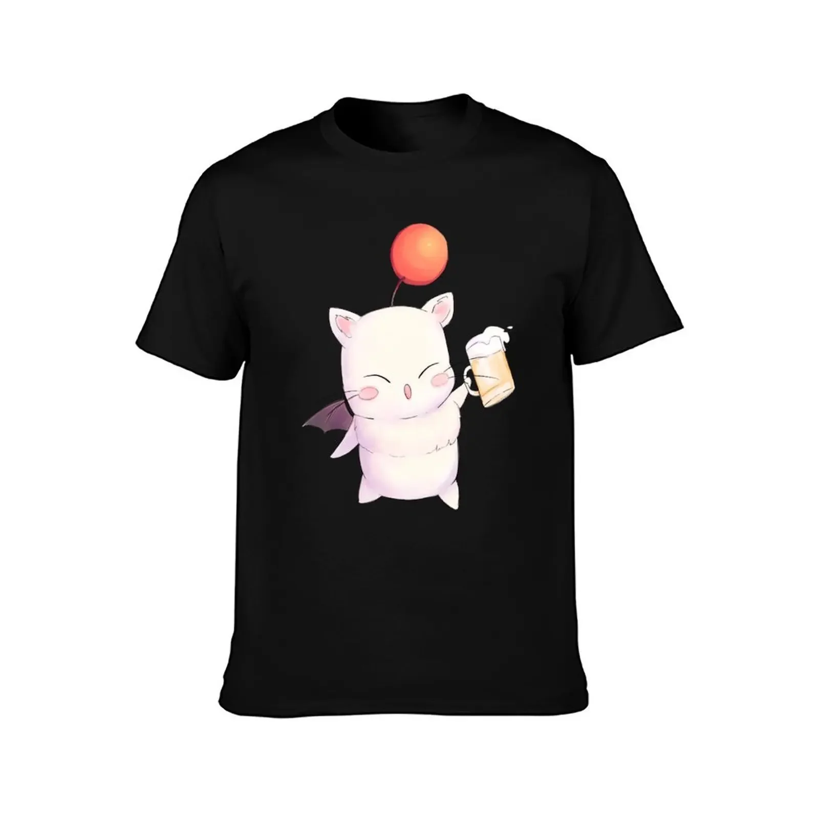 Фото Футболка Moogle\t, винтажная одежда для мальчиков, белая футболка с аниме, футболки для мужчин №2