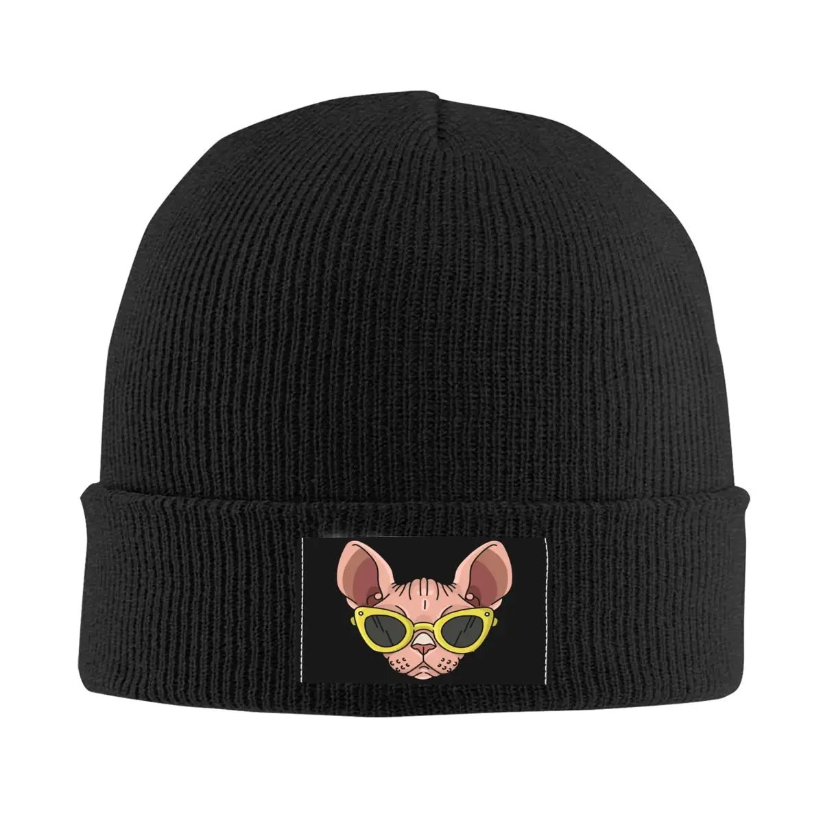 

Summer Sunglasses Sphynx Knit Hat Cap Knitted Beanie Hat Beanies Cap Unisex Hipster