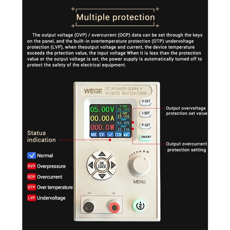 Регулируемый понижающий преобразователь высокой мощности с ЧПУ для источника