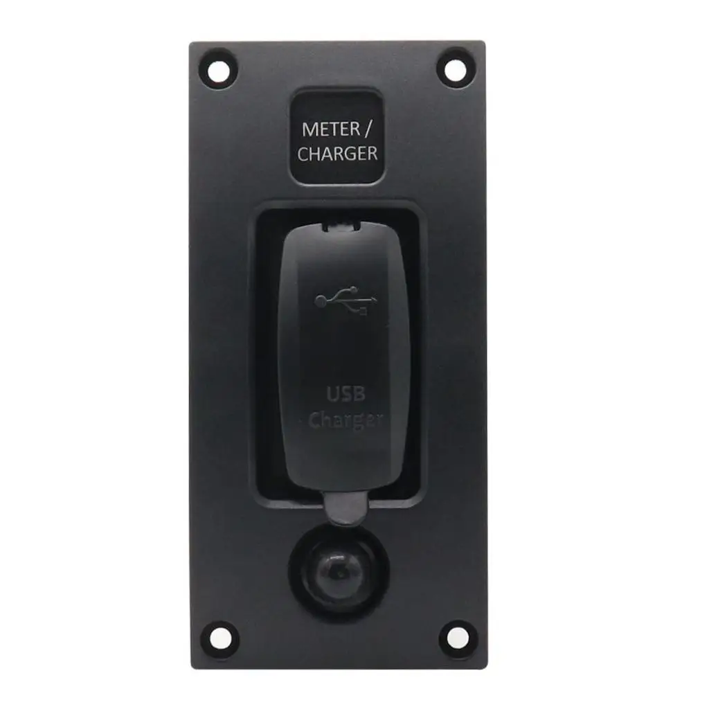 

Изогнутая двойная USB-панель зарядного устройства для яхт с красным световым индикатором водонепроницаемая