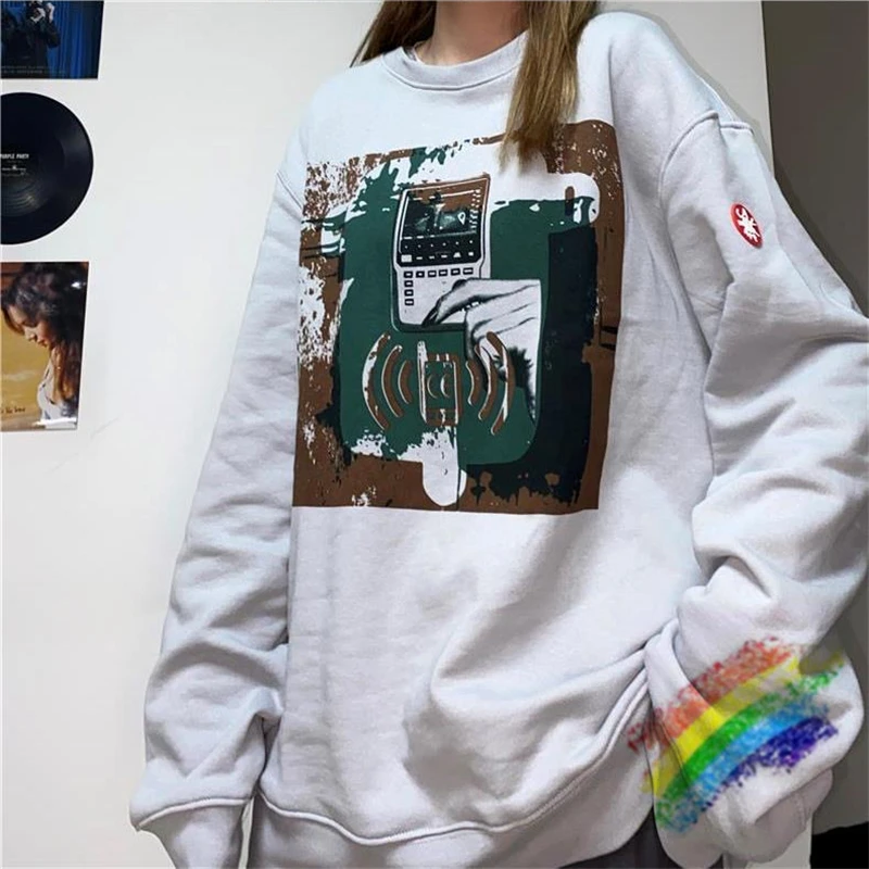 

2021fw CAVEMPT C.E Crewneck Men Woman 1:1 Best Quality Mobile Phone Printing Sweatshirts Cav Empt Hoodies