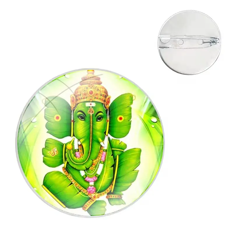 Ganesha индуийский Бог Ганеш булавки значки металлические броши для одежды рюкзака