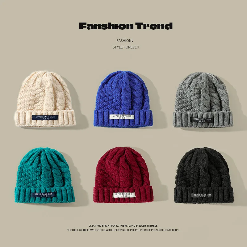 

Winter Hats for Men Women Fashion Knitted Beanies Bonnets Keep Warm Caps Casual Dad Hat Soft Cap Scarf Skullies Gorras