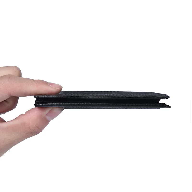 Мужской короткий кошелек из натуральной кожи с узором Личи вертикальная сумка