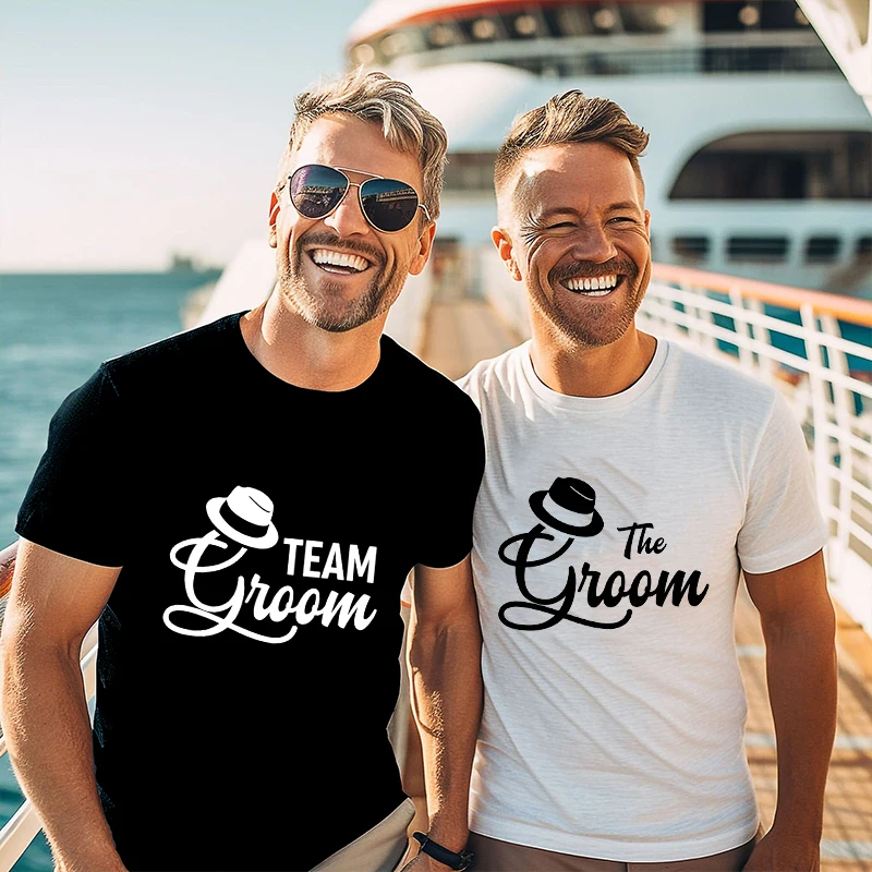 Team Groom Crew T-shirt for Boyfriend Single Farewell Bachelor Stag Party Engaged Wedding Tees Groomsmen Best Man Y2k Tops