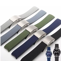 21mm rubber silicone watch strap waterproof watchband for longines strap for conquest hydroconquest l3 black accessories