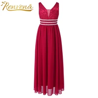 kids dress for girls chiffon princess party dresses children prom gown elegant lace evening wedding teen girl ceremony costume