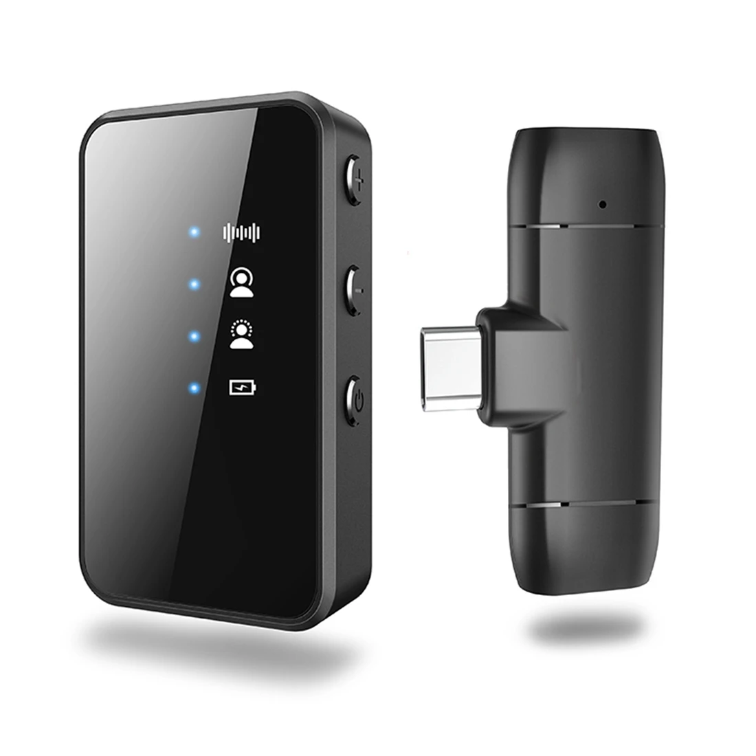 

Wireless Lavalier Microphone with Ear Return Monitoring Audio Video Recording for Android Live Broadcast Noise Reduction
