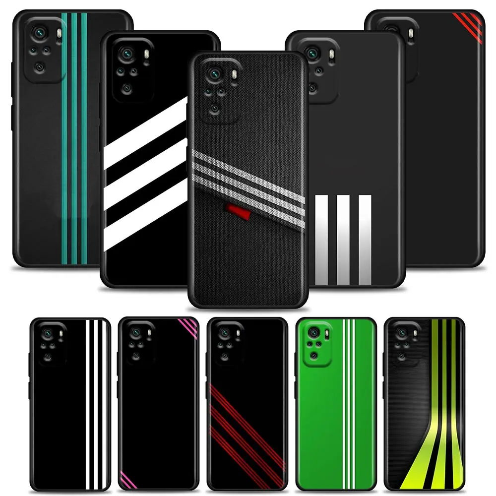 

Fashion Brand Stripes AD Phone Case for Redmi 10 9 9A 9C 9i Case K20 K30 K40 Plus Note 10 11 Pro Soft Silicone Cover