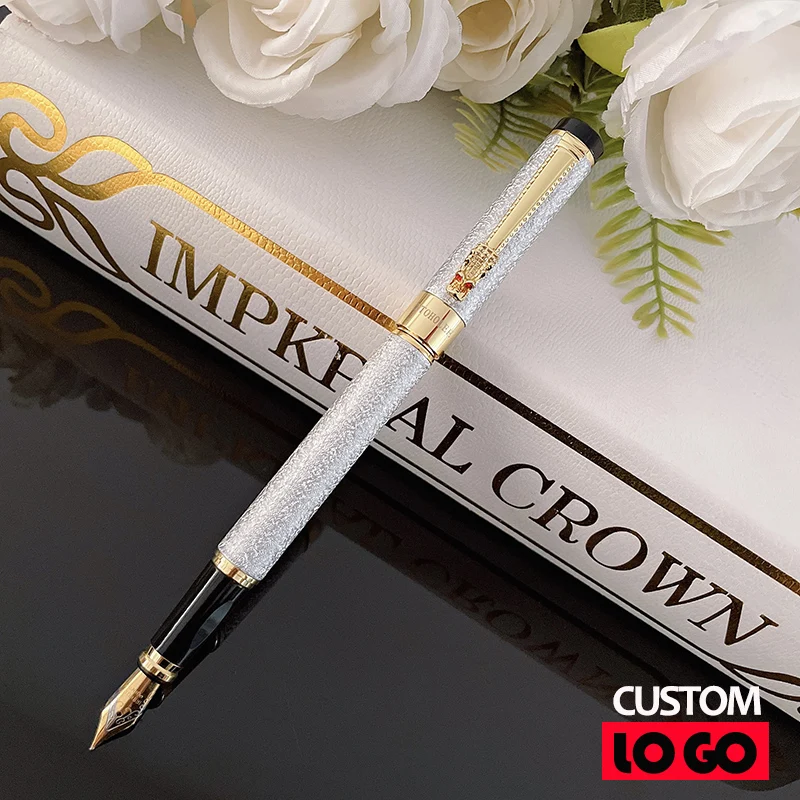 Классический дизайн индивидуальный логотип ручка для каллиграфии со стразами