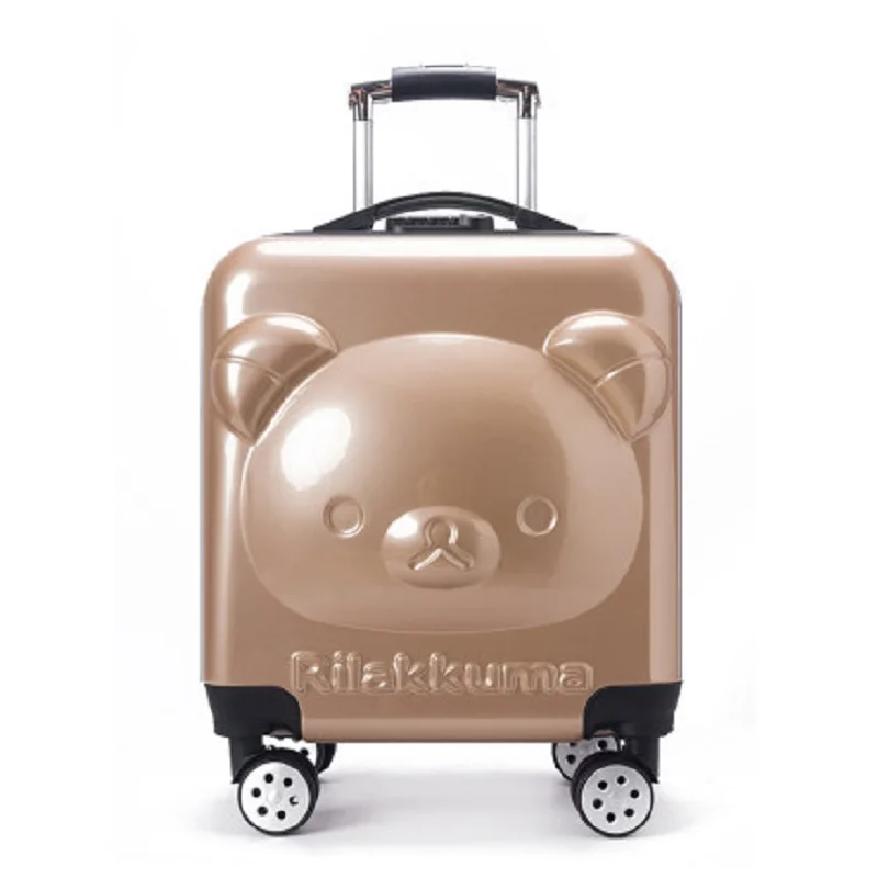 18 Inch Cartoon Cute Luggage Fashion 20 Inch Comfortable Trolley Bags Children Adult Travel Boarding Cases