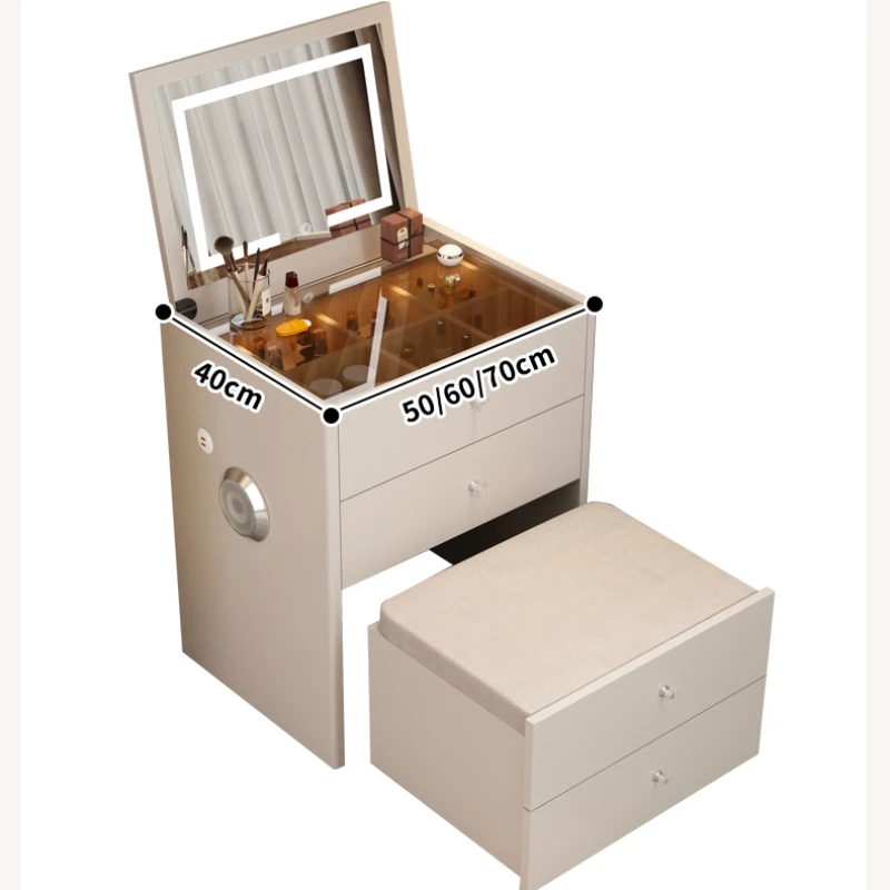 Туалетный столик для макияжа туалетный спальни зеркало женская ночная тумбочка