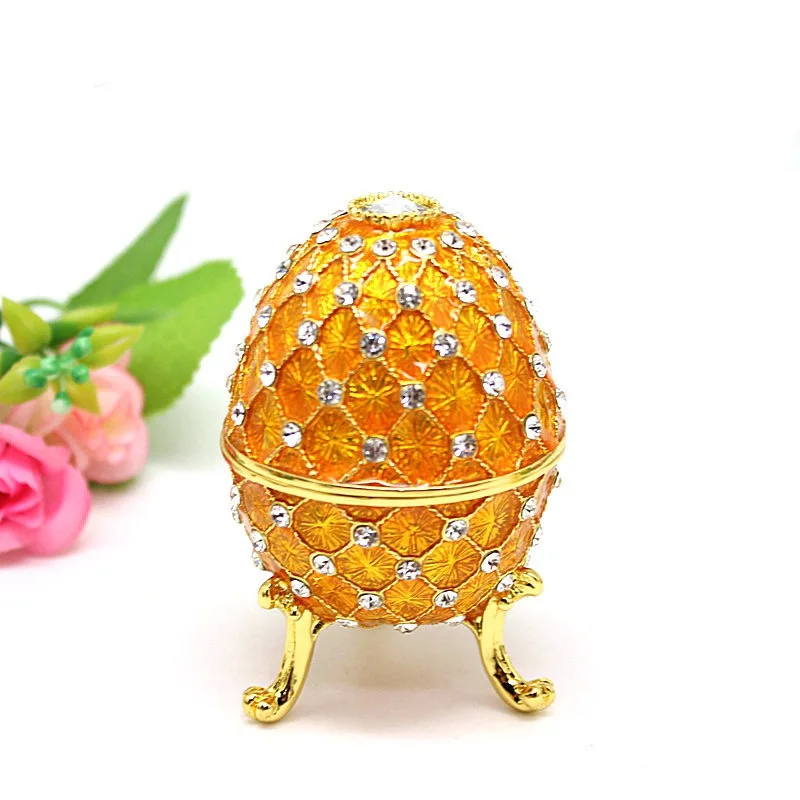 Royal Blue  Russian Egg Trinket Box, Bleu Blue Inspired Russian Egg on sale