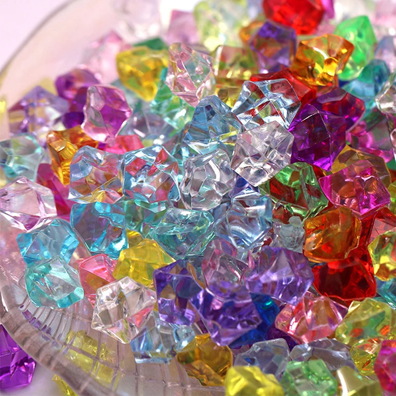 

20PCS Random Colorful Ice Cube Children's Toys Crystal Diamond Irregular Stone Decoration DIY Handmade Decoration Accessories