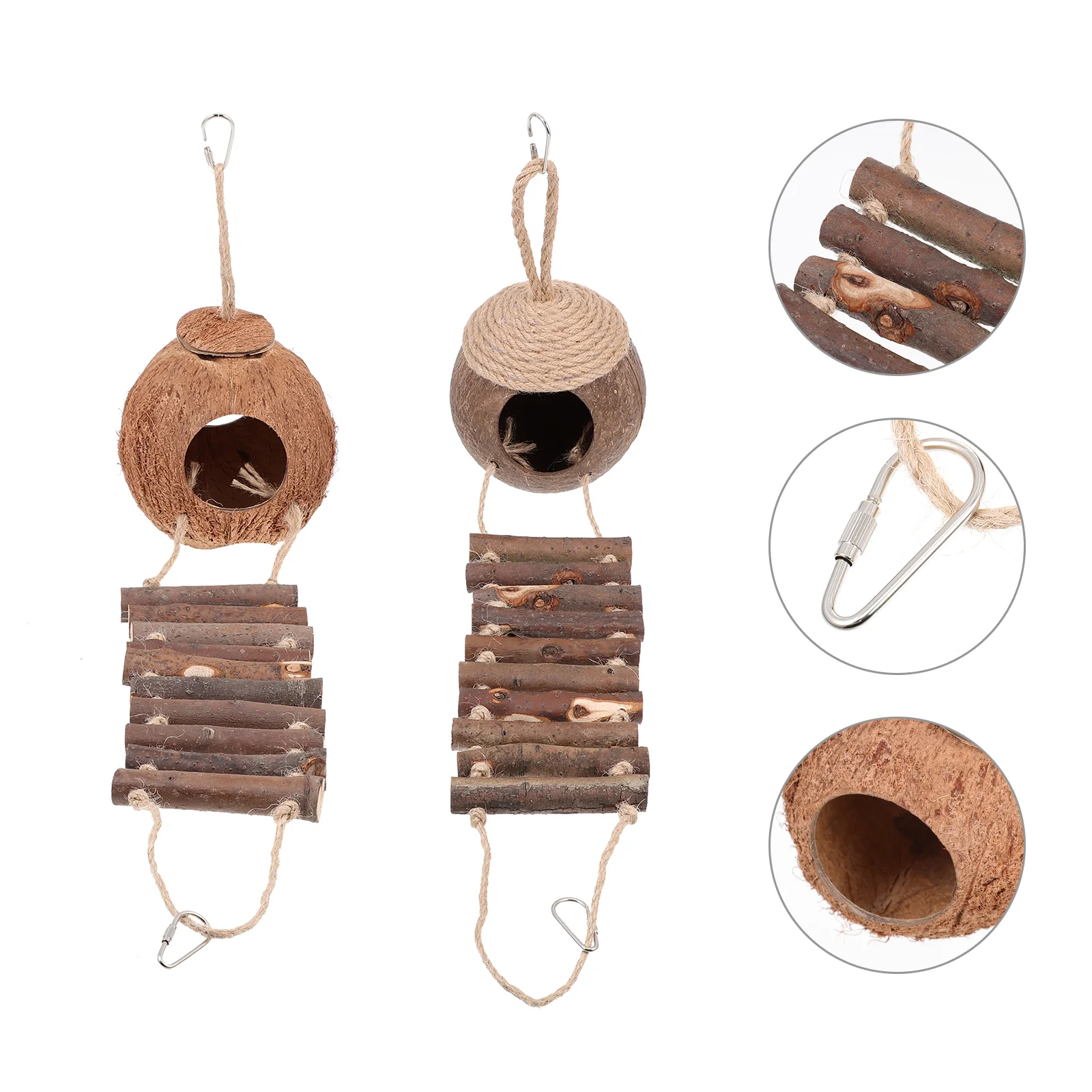

2pcs Ball-shaped Parrot Nest Parrot House Warm Bird Nest Decorative Bird House