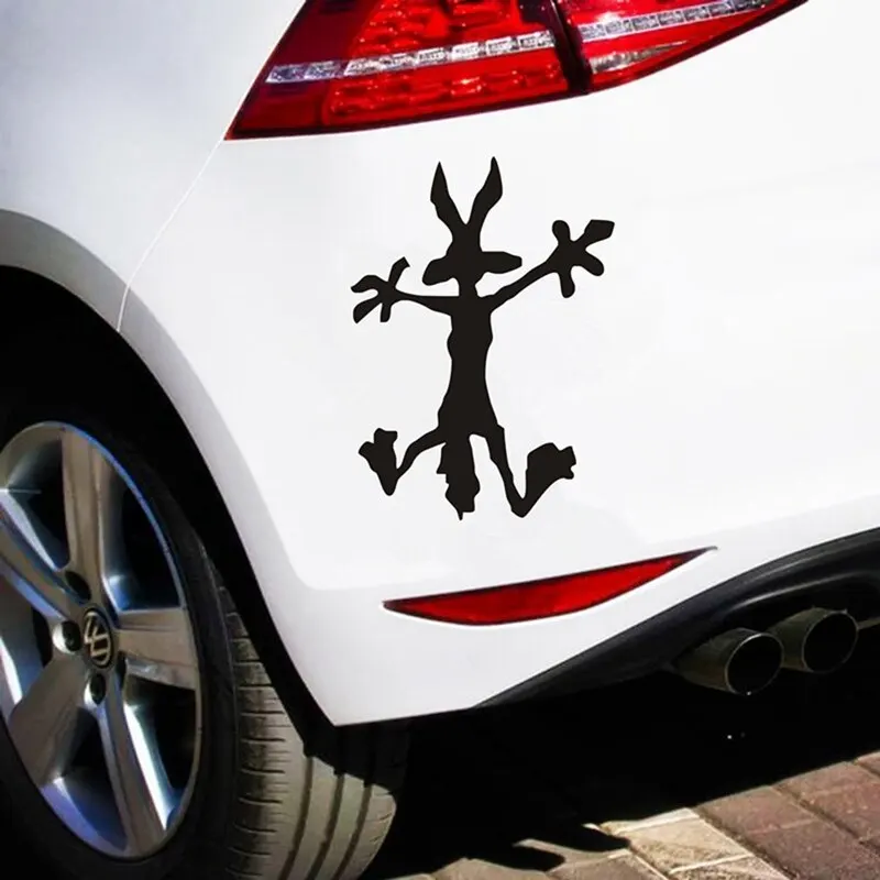 New cartoon funny wolf car window stickers to block scratches body decals |