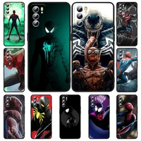 marvel spiderman character for oppo realme 5 6 6i 6s 7 8 8i 9i c3 c11 c21y q3s narzo 50a 50i gt master gt2 pro black phone case
