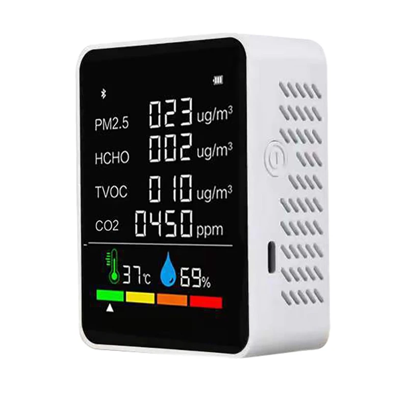 

6 In1 CO2 Multifunctional Air Detector Air Quality Monitor Digital Temperature Humidity Sensor Tester